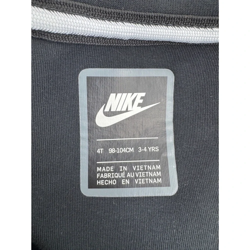 Nike Tech Fleece Full Zip Hoodie Black Toddler Boys 4T Jacket 3-4 YRS‎